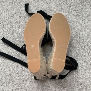 Black Closed Toe Espadrille 3” Wedge